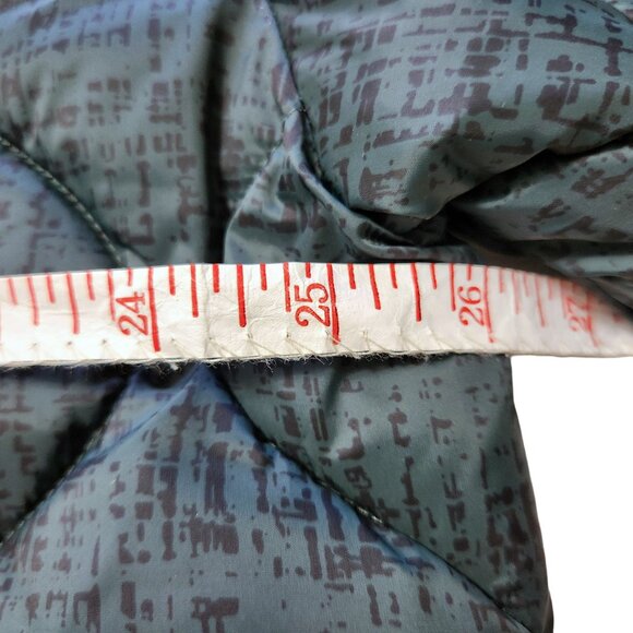 FLX Dark Green Puffer Jacket Cinchable Waist High Neck Zip and Snap Size… - Picture 13 of 16